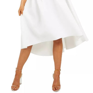 Quiz Women's Dip Hem Skirt White Size 6