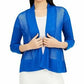 Alfani Women's Blue Lace Knitted Open Cardigan Sweater Blue Size X-Small