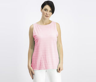 Charter Club Women's Textured Cotton Tank Top Pink Size Large