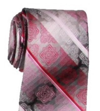 Van Heusen Men's Silk Medallion Neck Tie Pink Size Regular