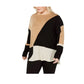 INC International Concepts Women's Plus Knit Colorblock Pullover Sweater Black Multi Size 0X