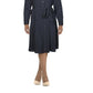 Ralph Lauren Women's Tie Front Polka Dot Shirt Dress Navy Size 16