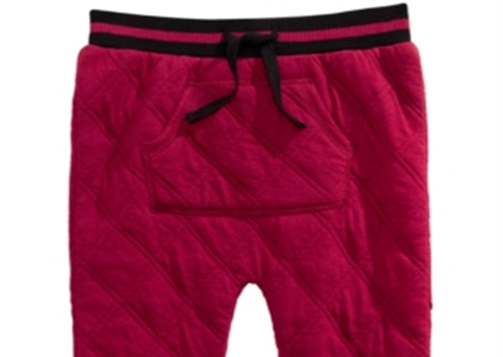 First Impressions Baby Boy's Quilted Jogger Pants Wine Size 18 Months
