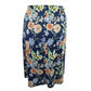 NY Collection Women's Plus Size Printed Zip-Front Skirt Blue Size 2X