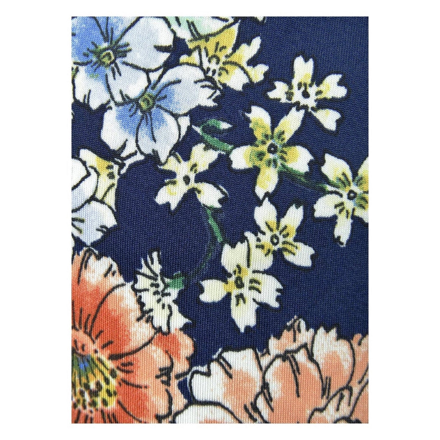 NY Collection Women's Plus Size Printed Zip-Front Skirt Blue Size 2X