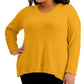 Karen Scott Women's V-Neck Chenille Sweater Golden Size X-Small