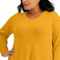 Karen Scott Women's V-Neck Chenille Sweater Golden Size X-Small