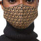 Michael Kors Men's Logo Print Unisex Face Mask Black Size Small