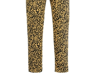 Levi's Girl's Leopard Pull on Cotton Print Jeggings Brown Size -14