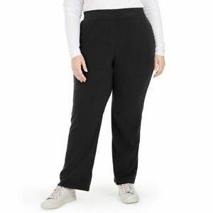 Karen Scott Women's Plus Warm Up Pants Black Size 0X