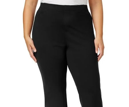 Karen Scott Women's Plus Warm Up Pants Black Size 0X
