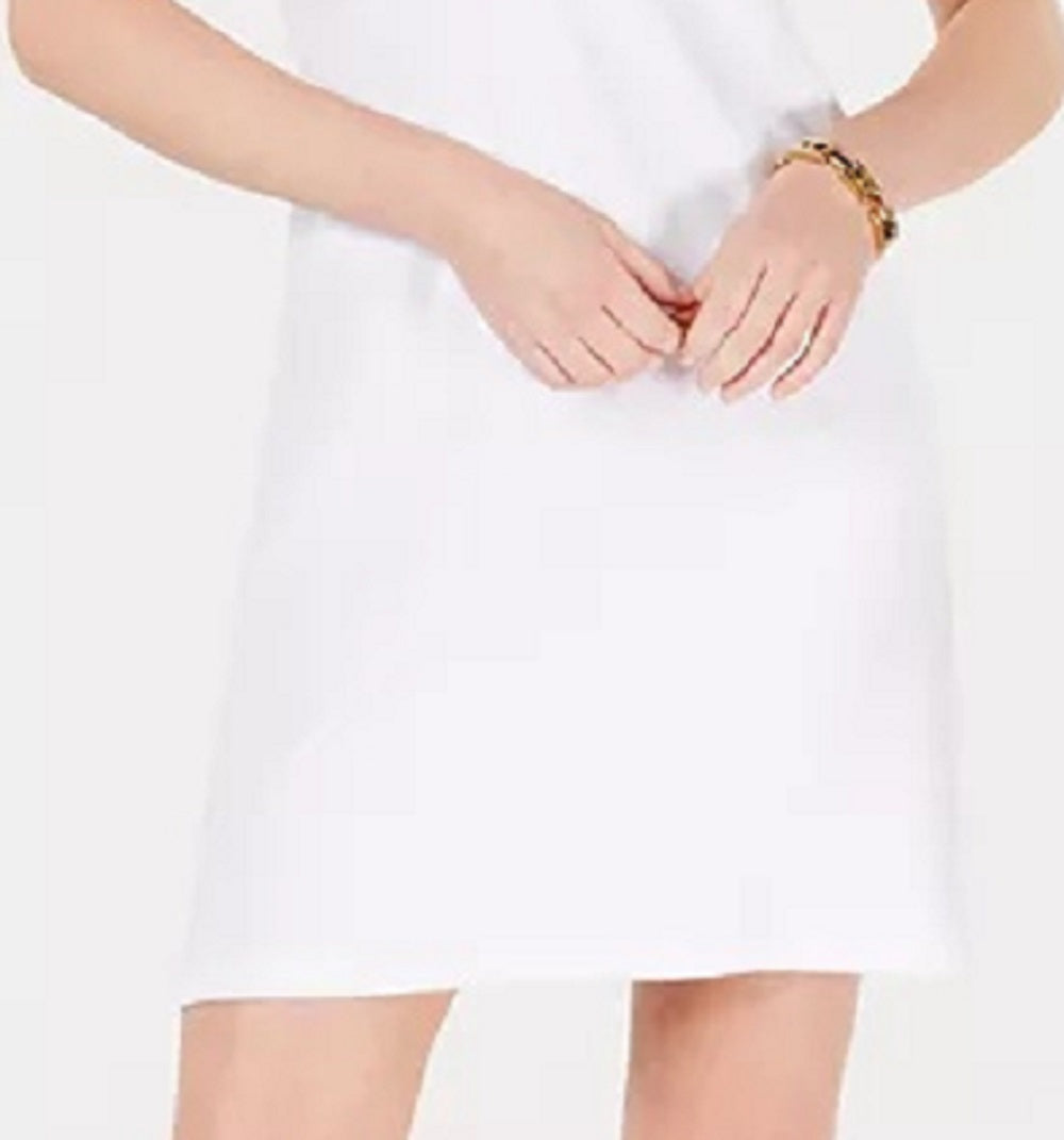 Tommy Hilfiger Women's Polka Dot Collar Polo Shirt Dress White Size X-Large