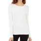 INC International Concepts Women's Sweater Crew Neck Drip Sequins Pullover White -Size X-Large