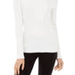 INC International Concepts Women's Sweater Crew Neck Drip Sequins Pullover White -Size X-Large