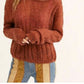 Free People Women's Long Sleeve Scoop Neck Top Brown Size Small