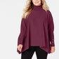 Alfani Women's Plus Turtleneck Poncho Sweater Red Size 0X