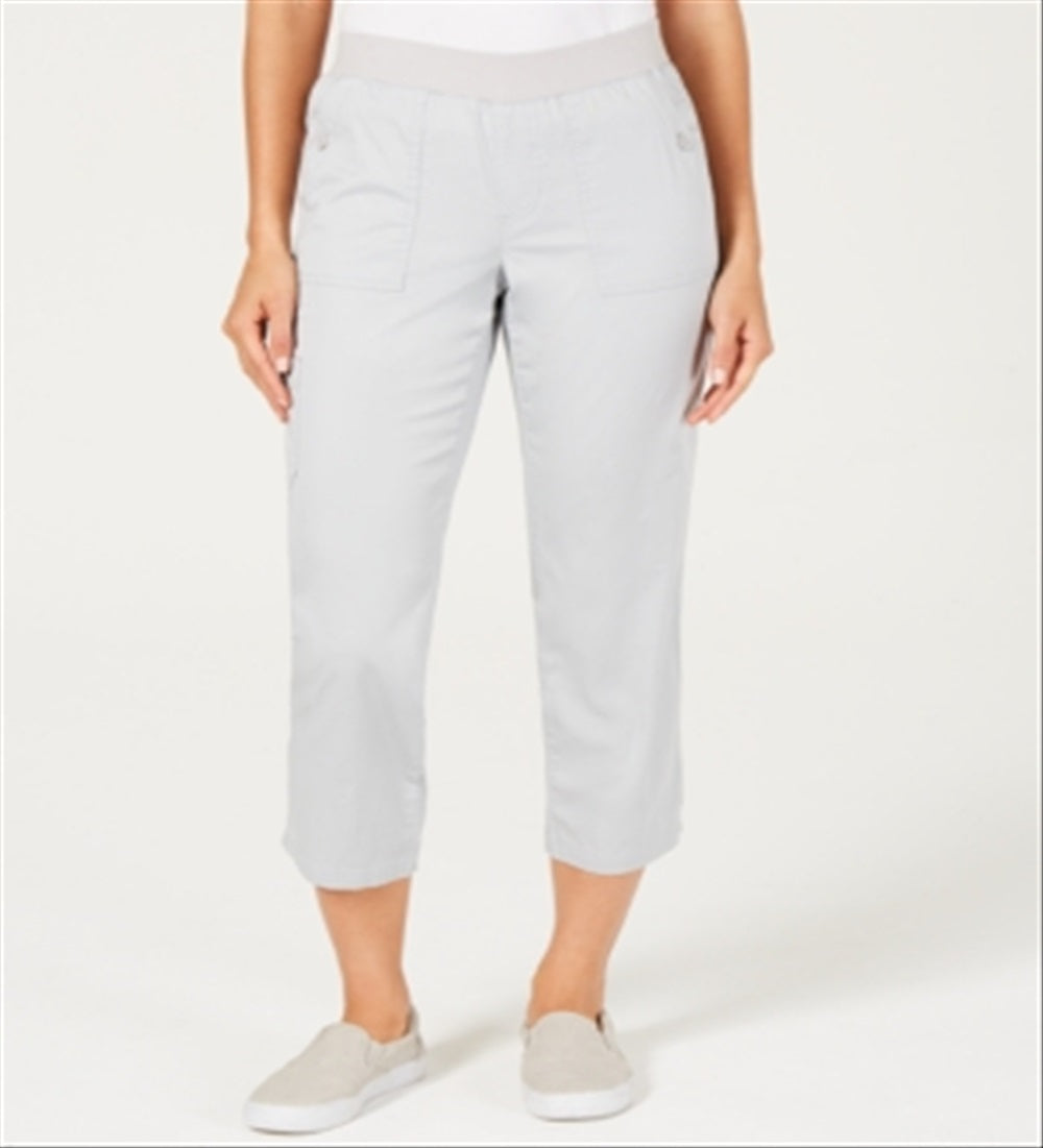 Style & Co Women's Pull on Utility Capris Gray Size Small