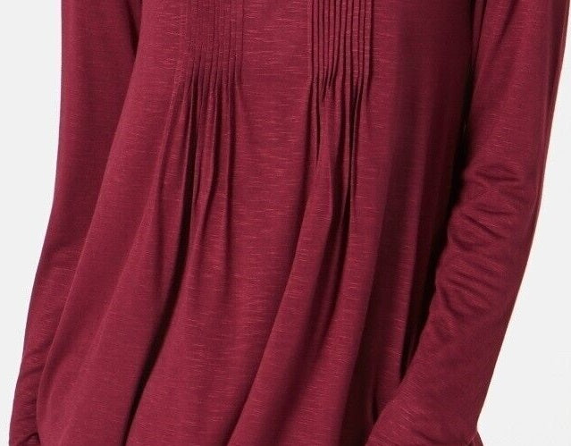 Style & Co Women's Pintuck Top Red Size PP