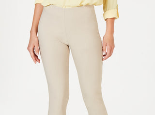 Charter Club Women's Chelsea Pull On Tummy Control Capris Beige Size 14