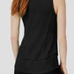 Bar III Women's Ribbed Layered Look V Neck Top Deep Black Size XXS