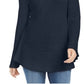 Style & Co Women's Ruffle Hem Knit Sweater Blue Size X-Large