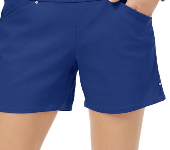 Karen Scott Women's Bermuda Shorts Dark Blue Size 16