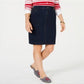 Charter Club Women's Denim Tummy Control Skirt Blue Size 14