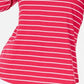 Charter Club Women's Striped Split-Neck Top Pink Size Petite XL