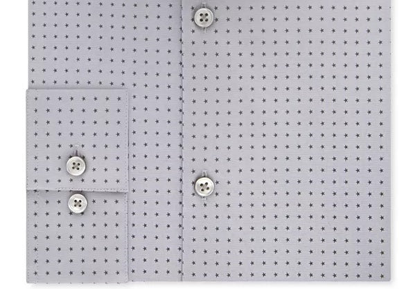 Calvin Klein Men's Printed Stretch Butto Down Shirt Blue Size L