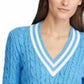 Ralph Lauren Women's Long Sleeve V Neck Sweater Blue Size X-Large