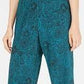 NY Collection Women's Printed Pull On Pants Green Size Petite Large