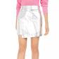 Bar III Women's Mini Pencil Party Skirt Silver Size Small