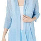 Alfani Women's Open Stitch Kimono Cardigan BlueSize Medium