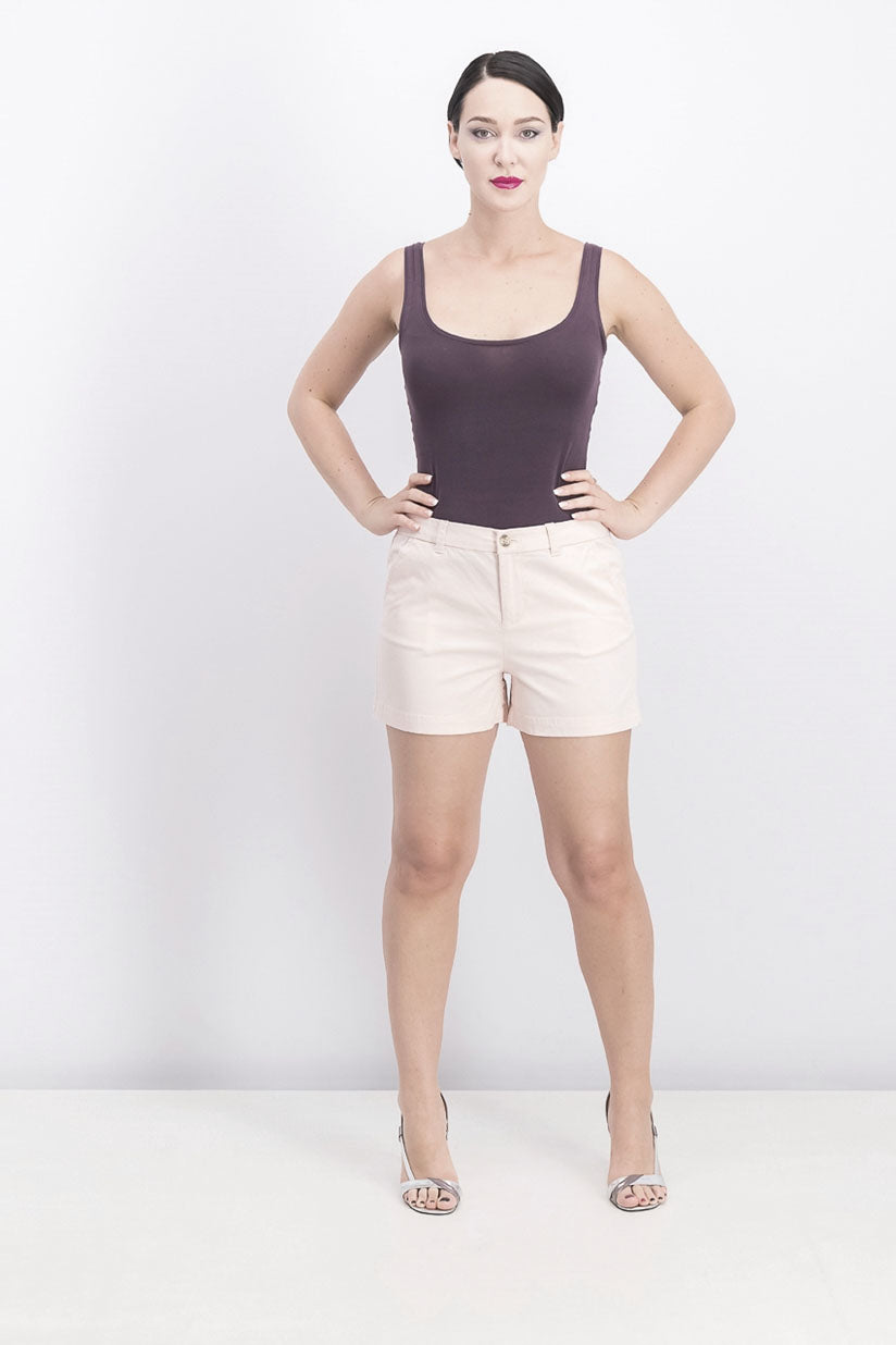 Maison Jules Women's Flat Front Chino Shorts White Size 4