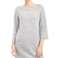 Karen Scott Women's Marled Boat Neck Sweater Gray/white  Size X-Small