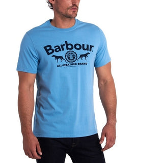Barbour Men's Max Logo Graphic T-Shirt Blue  Size Medium