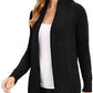 Charter Club Women's Shawl Collar Open Front Cardigan Black Size X-Large