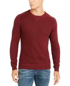 Club Room Men's Pima Cotton Crew Neck Sweater Burgundy Size XXX-Large