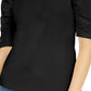 INC International Concepts Women's Puff Sleeve Top Black Size L