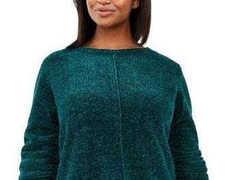 Style & Co Women's Chenille Sweater Green Size PXL