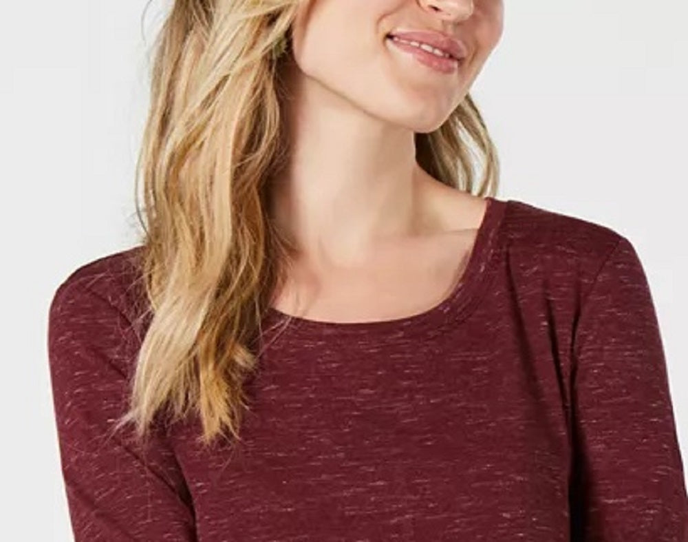 Style & Co Women's Long-Sleeve T-Shirt Purple Size XX-Large