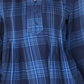 Style & Co Women's Plaid Split-Neck Top Blue  Size Large