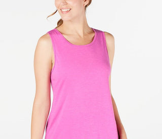 Ideology Women's Mesh Tank Top Pink Size XX-Large