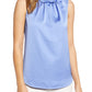 Anne Klein Women's Twist-Collar Sleeveless Top Blue Size 14