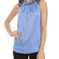 Anne Klein Women's Twist-Collar Sleeveless Top Blue Size 14