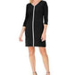 JM Collection Women's Petite Embellished-Trim Dress Black Size Petite XL