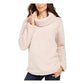 Style & Co Women's Sherpa Cowl-Neck Sweater Pink Size Large