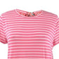 Maison Jules Women's Striped T-Shirt Pink Size X-Small