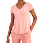 Alfani Women's V-Neck Knit Top Pink Size X-Small