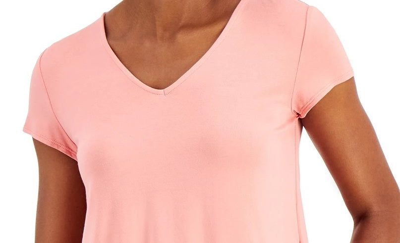 Alfani Women's V-Neck Knit Top Pink Size X-Small